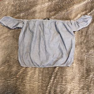 Brandy Melville striped off shoulder crop top